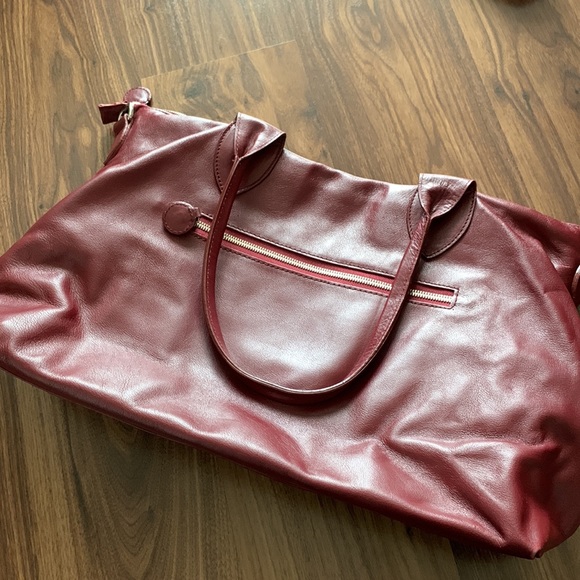 SOLD no longer available - Burgundy Leather Tote - Picture 3 of 15